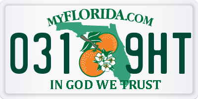 FL license plate 0319HT