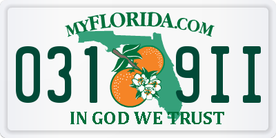 FL license plate 0319II