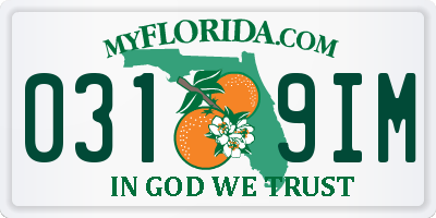 FL license plate 0319IM