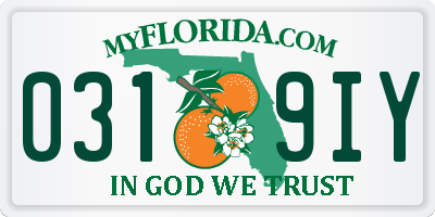 FL license plate 0319IY