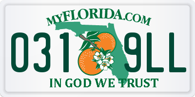 FL license plate 0319LL