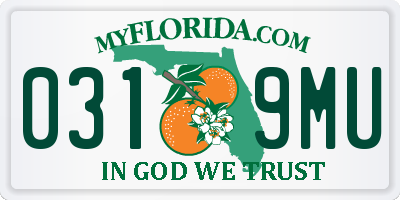 FL license plate 0319MU