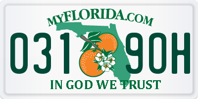 FL license plate 0319OH