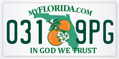 FL license plate 0319PG