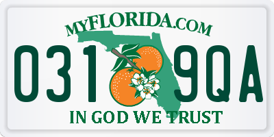 FL license plate 0319QA