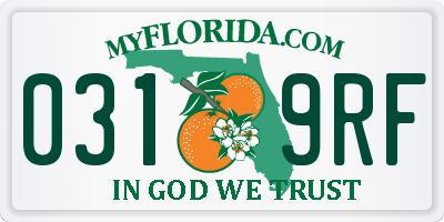 FL license plate 0319RF