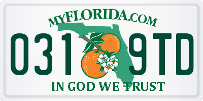 FL license plate 0319TD