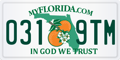 FL license plate 0319TM