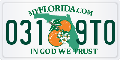 FL license plate 0319TO