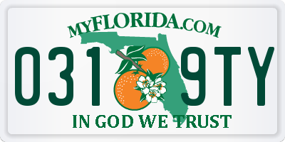 FL license plate 0319TY