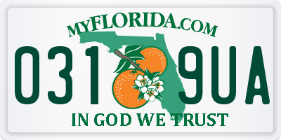 FL license plate 0319UA