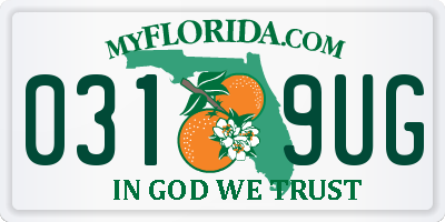 FL license plate 0319UG