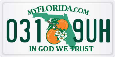 FL license plate 0319UH