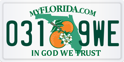 FL license plate 0319WE