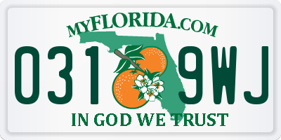 FL license plate 0319WJ