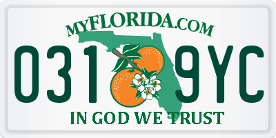 FL license plate 0319YC