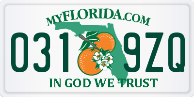 FL license plate 0319ZQ