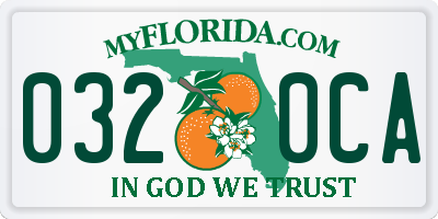 FL license plate 0320CA
