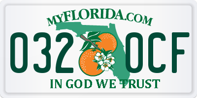 FL license plate 0320CF