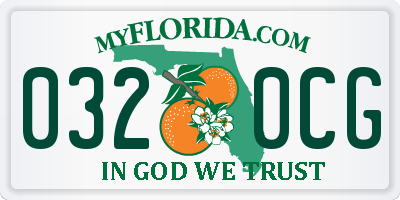 FL license plate 0320CG