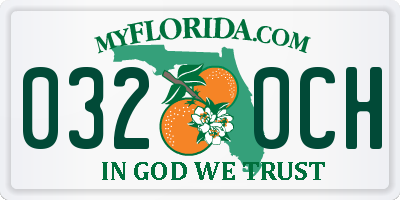FL license plate 0320CH