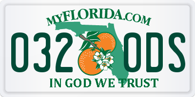 FL license plate 0320DS