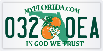 FL license plate 0320EA