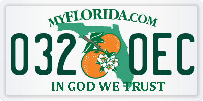 FL license plate 0320EC