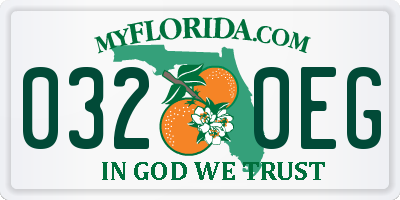FL license plate 0320EG