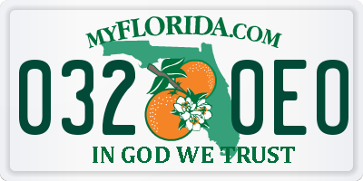 FL license plate 0320EO