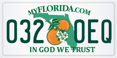 FL license plate 0320EQ