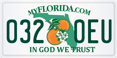 FL license plate 0320EU
