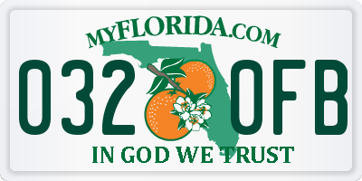 FL license plate 0320FB