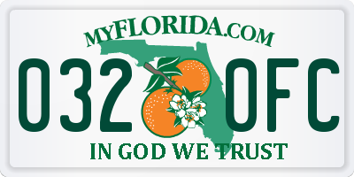 FL license plate 0320FC