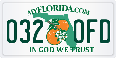 FL license plate 0320FD