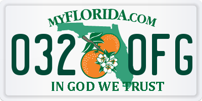 FL license plate 0320FG