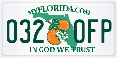 FL license plate 0320FP