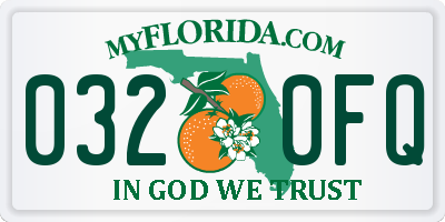 FL license plate 0320FQ