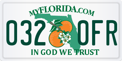 FL license plate 0320FR