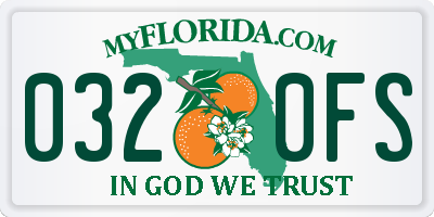 FL license plate 0320FS