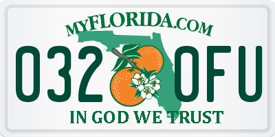 FL license plate 0320FU