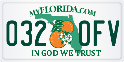 FL license plate 0320FV
