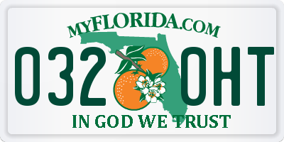 FL license plate 0320HT