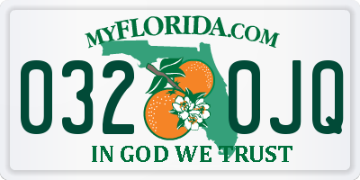 FL license plate 0320JQ