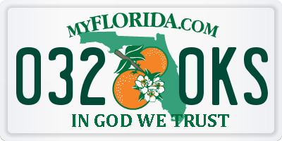 FL license plate 0320KS