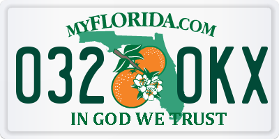 FL license plate 0320KX