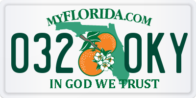 FL license plate 0320KY