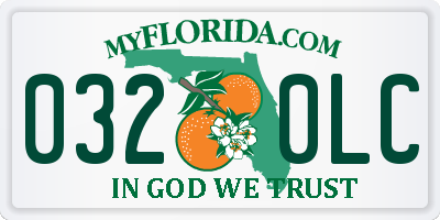 FL license plate 0320LC