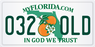 FL license plate 0320LD