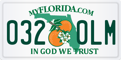FL license plate 0320LM